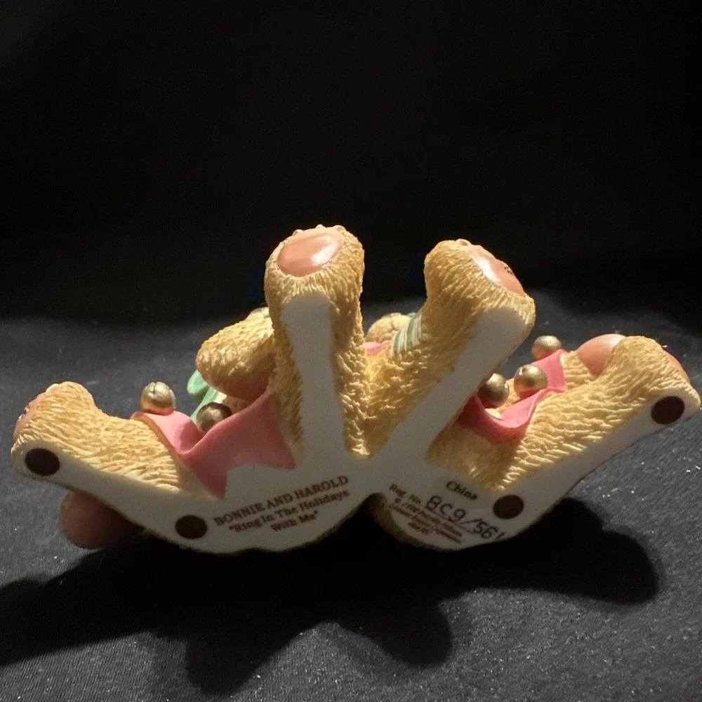 1998‎ CHERISHED TEDDIES RING IN THE HOLIDAYS WITH ME Double FIGURINE 466301